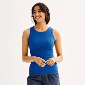 Women's Sonoma Goods For Life High Neck Layering Tank Top Cobaltampanula
